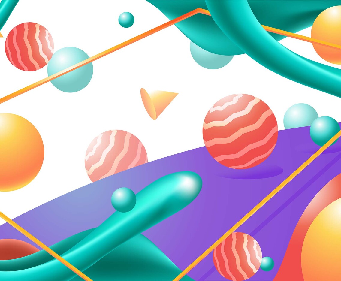 Colorful 3d Geometric Background
