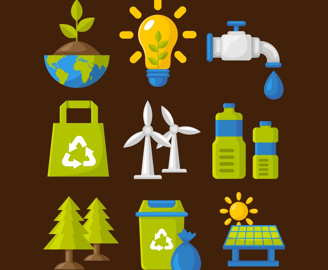 Earth Day Icon in Flat Design Style
