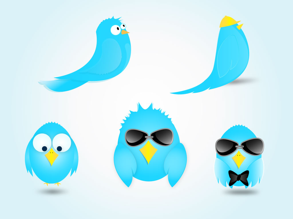Twitter Bird Cartoon Vectors Vector Art & Graphics 
