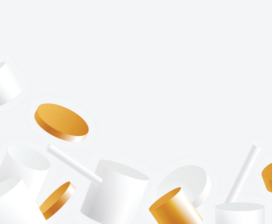 White and Gold Combination Colors of Cylindrical Background