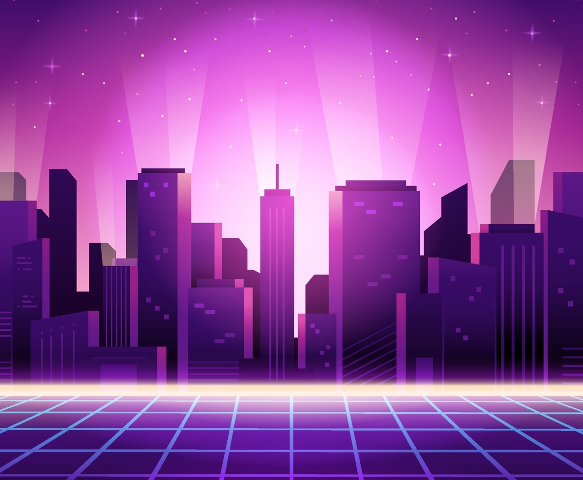 Cityscape Retro Futurism