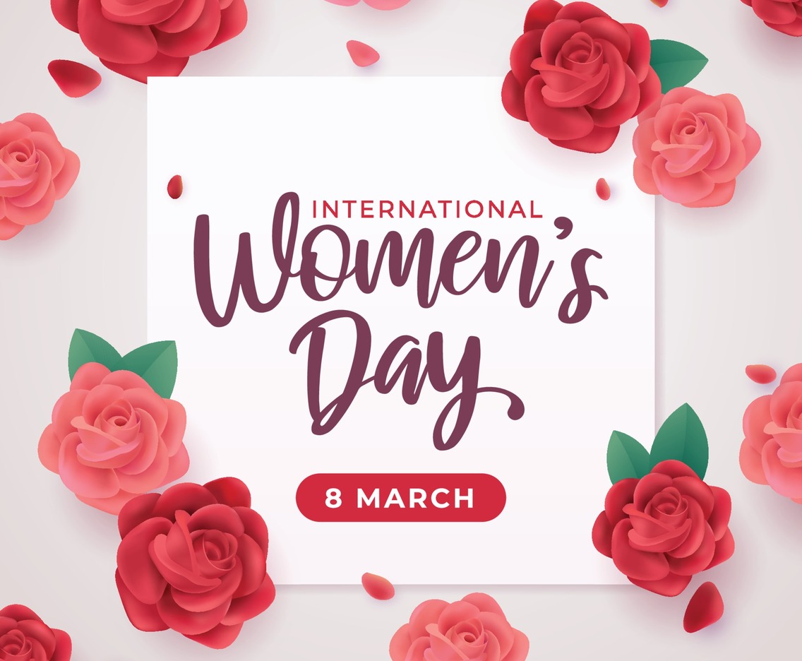 International Women Day Greeting With Rose