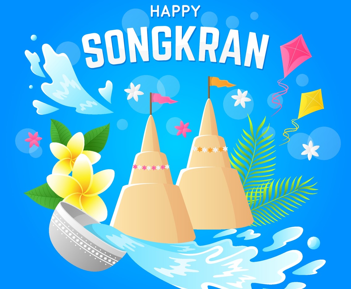 Songkran Festival Theme Background