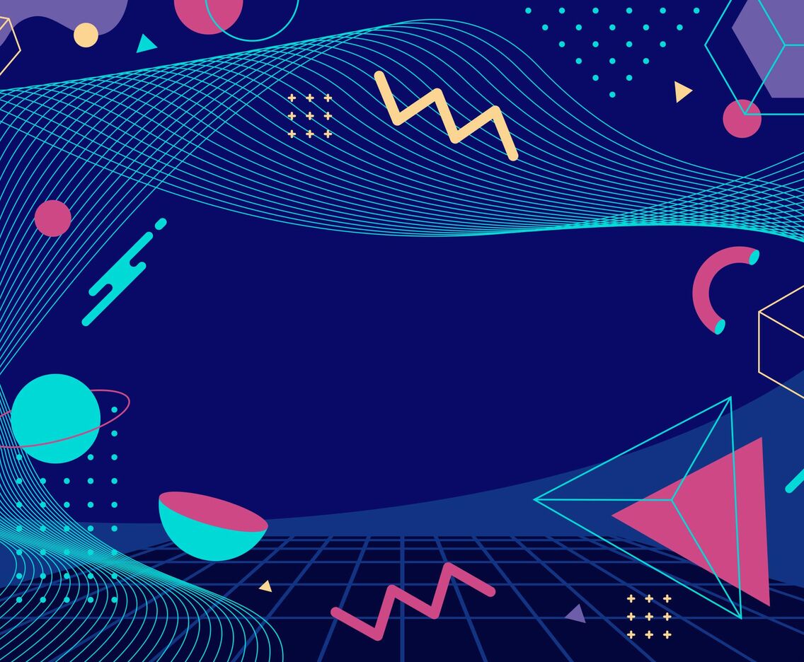 Abstract Geometric with Blue Background