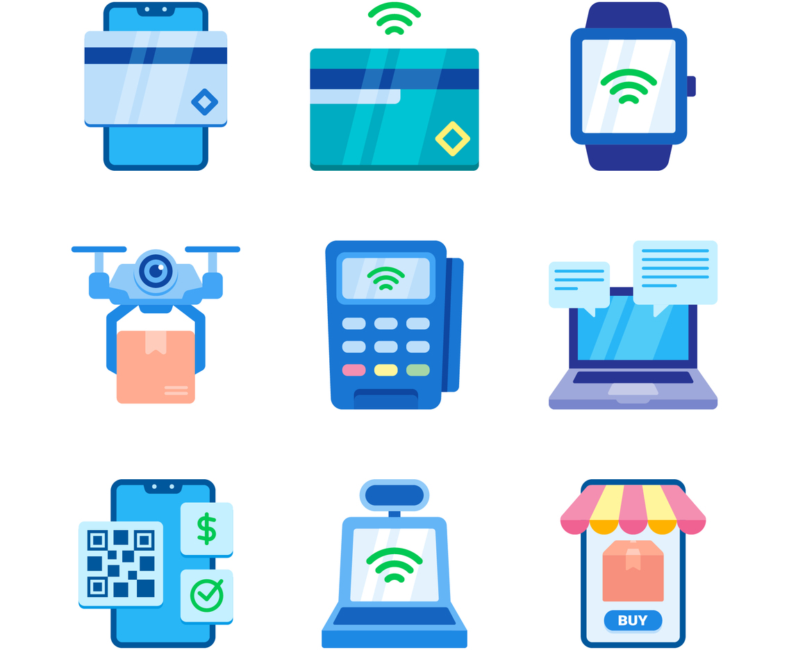 Untact Technology Icon Set