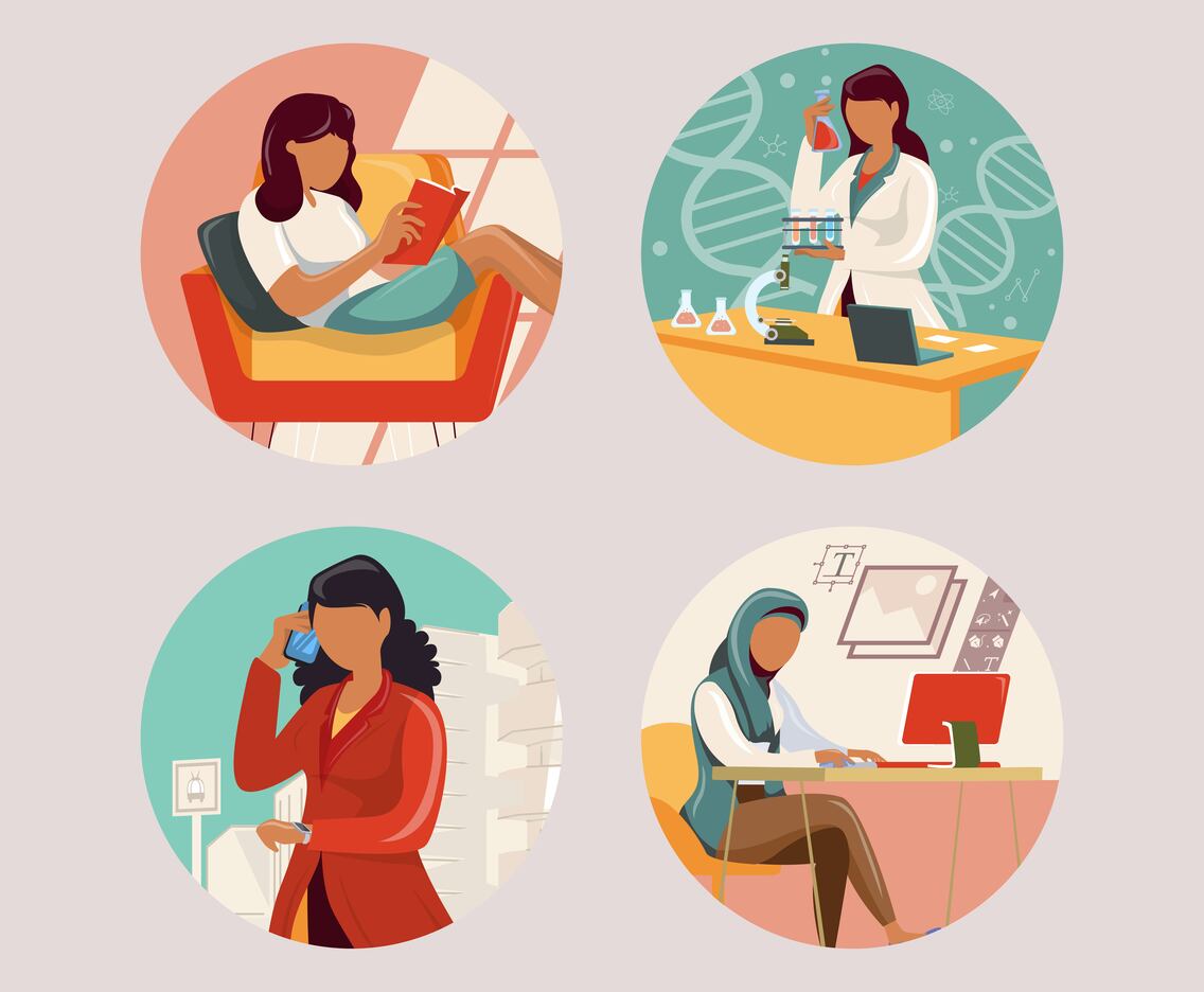 Profession Women Avatar Icon Set