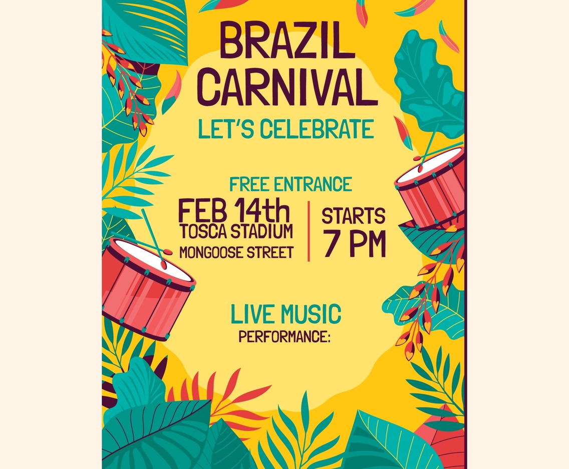 Poster Template for Brazil Carnival