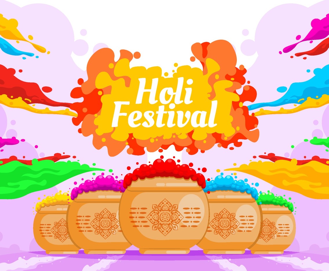 Holi Festival Colorful Background