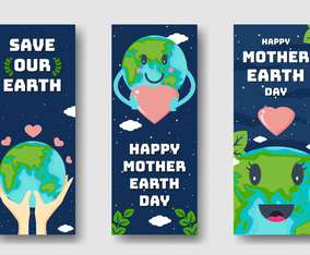 Happy Earth Day Banner Set