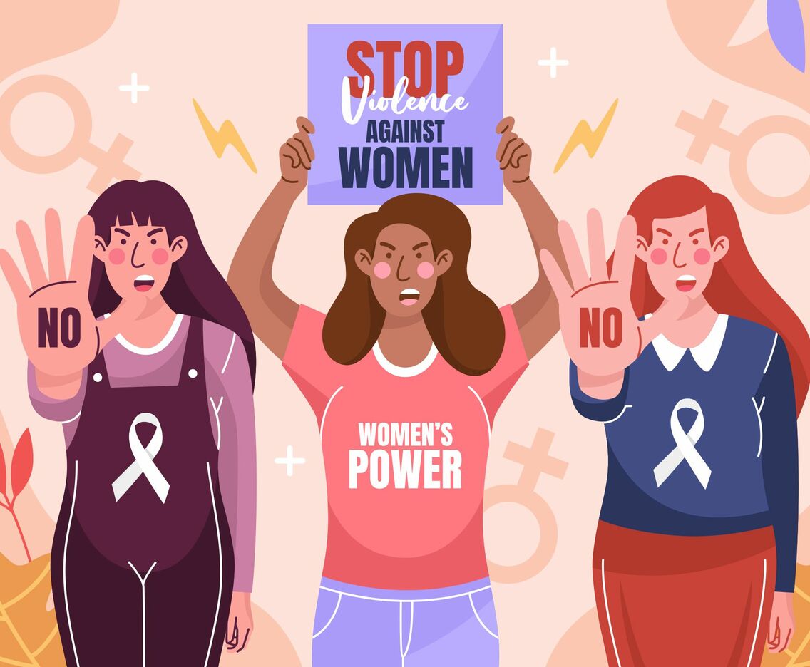 Stop Violence Against Women Concept