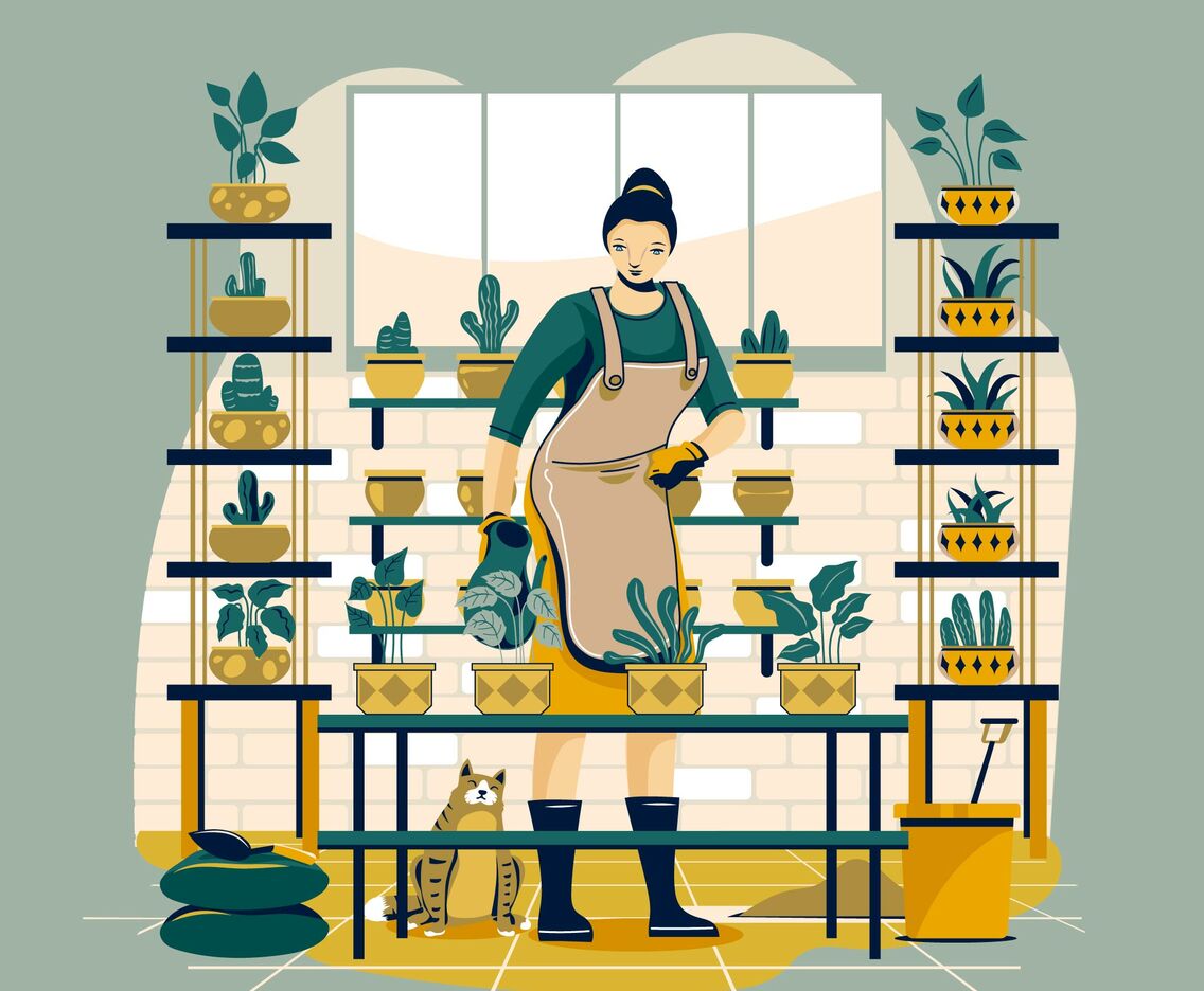 Gardening at Home Concept