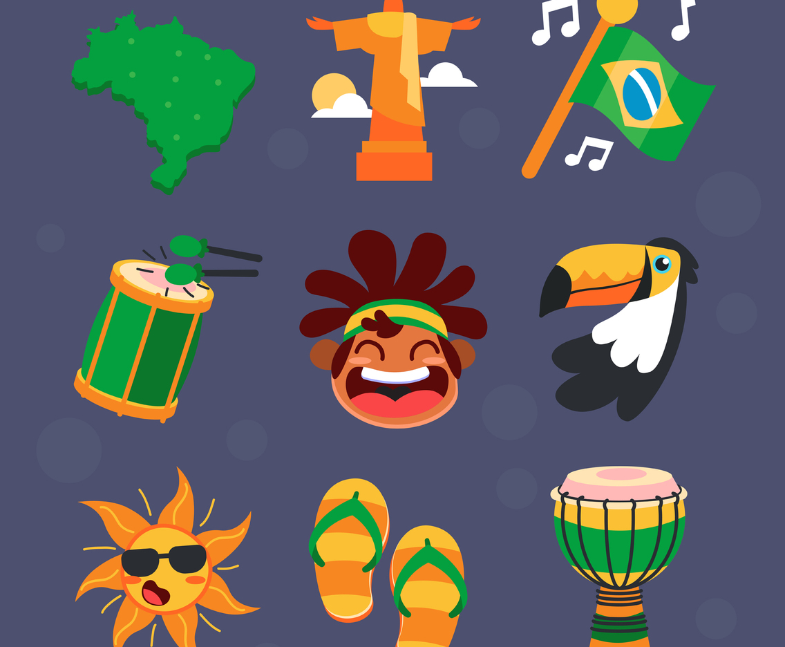 Festivity Icon of Brasil Rio Carnival