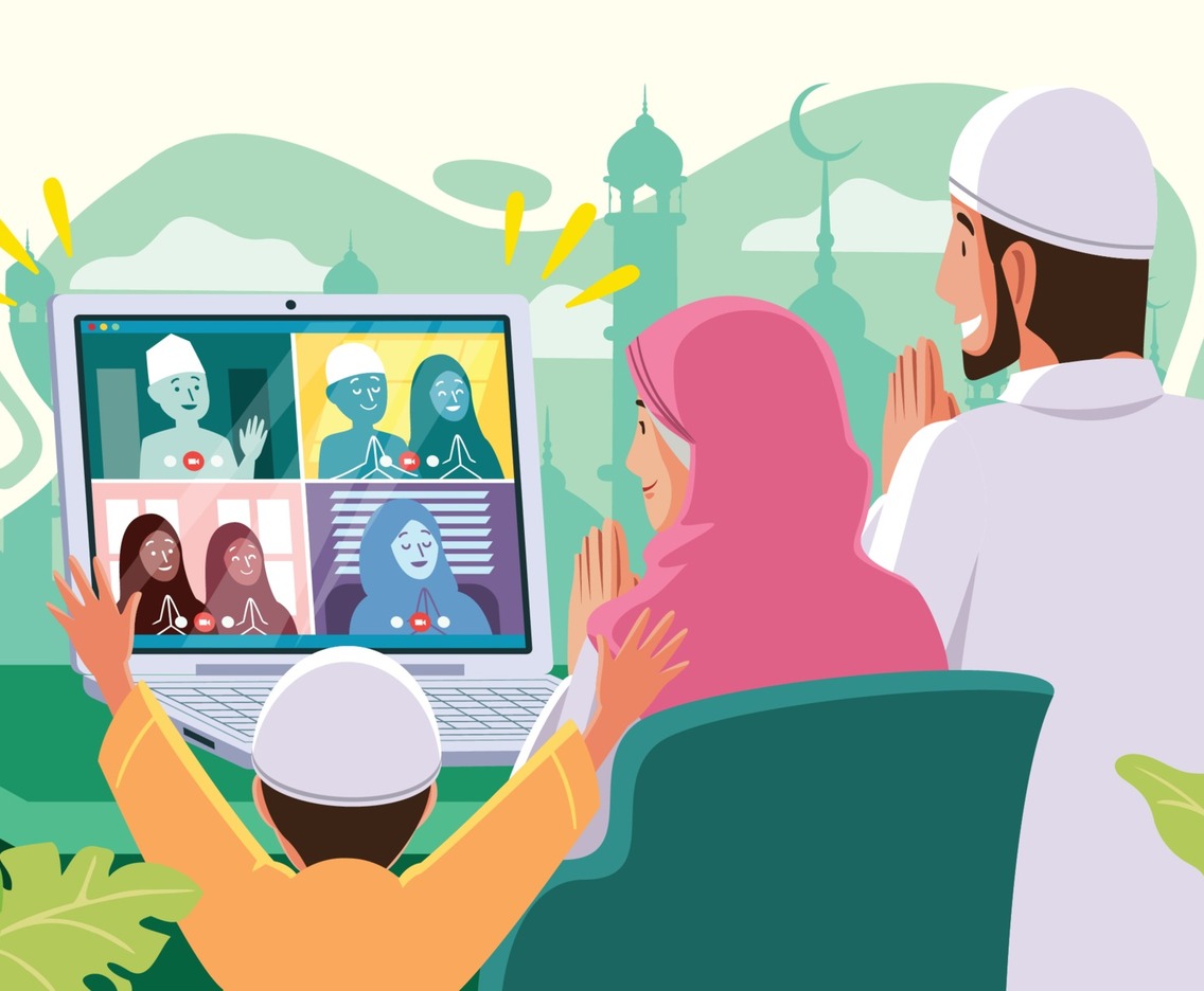 Eid Mubarak Teleconference Greeting with Family and Friends