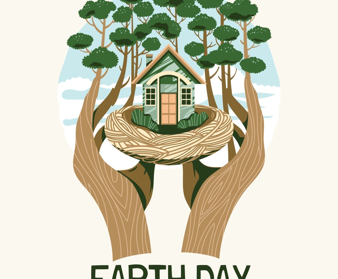 Humans Take Care of Earth Concept