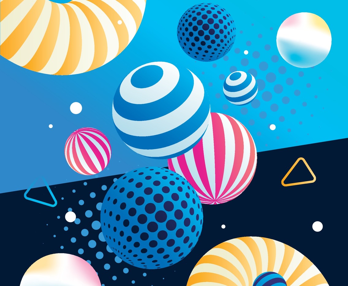 Colorful 3D Geometric Shape Background