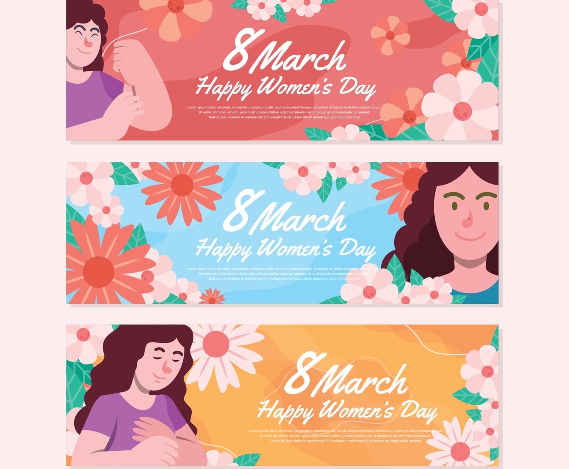 Women's Day Banner Set