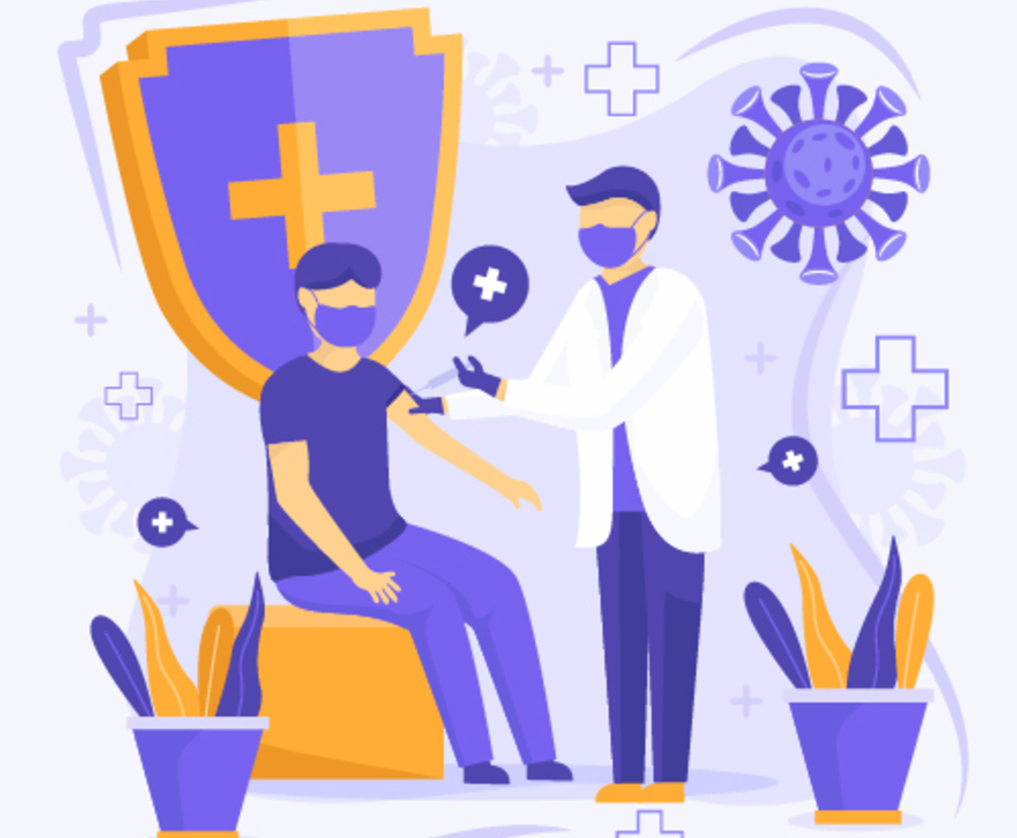 Doctor Injecting Vaccine to a Patient