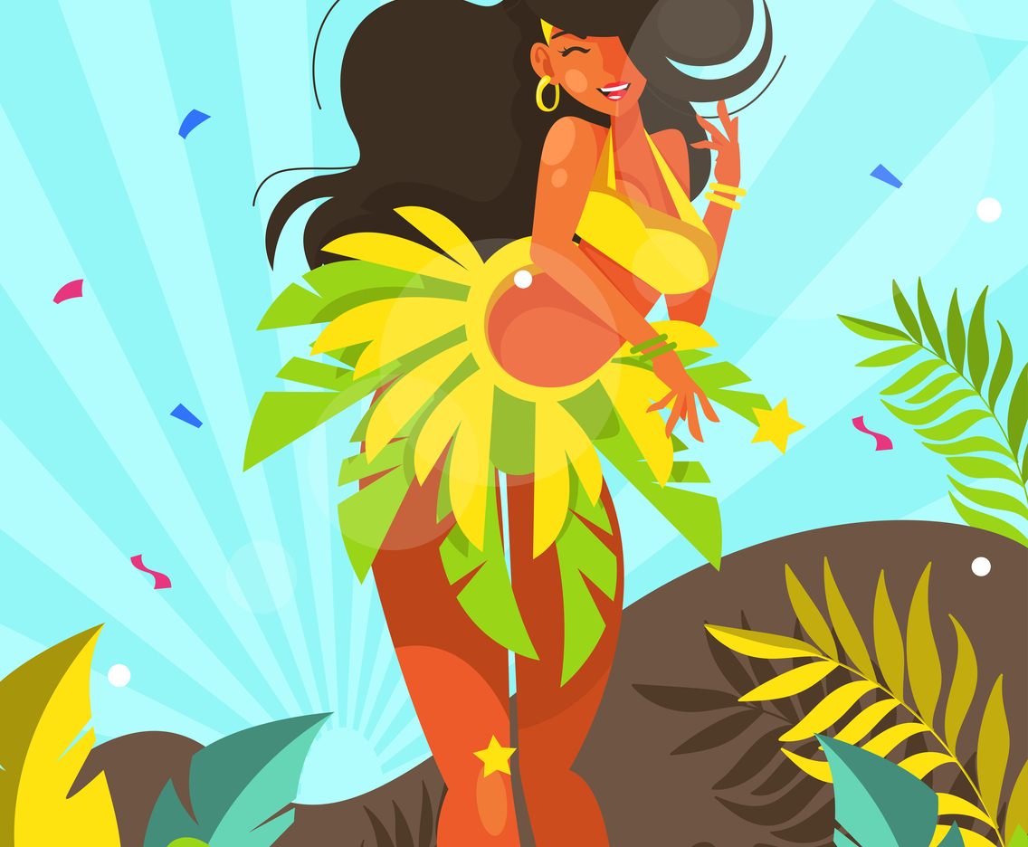 Beauty Samba Dancer Carnival Template