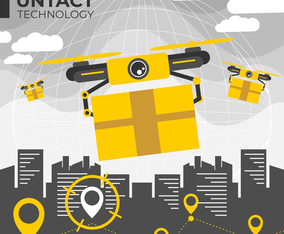 Contactless Technology Drone Delivery