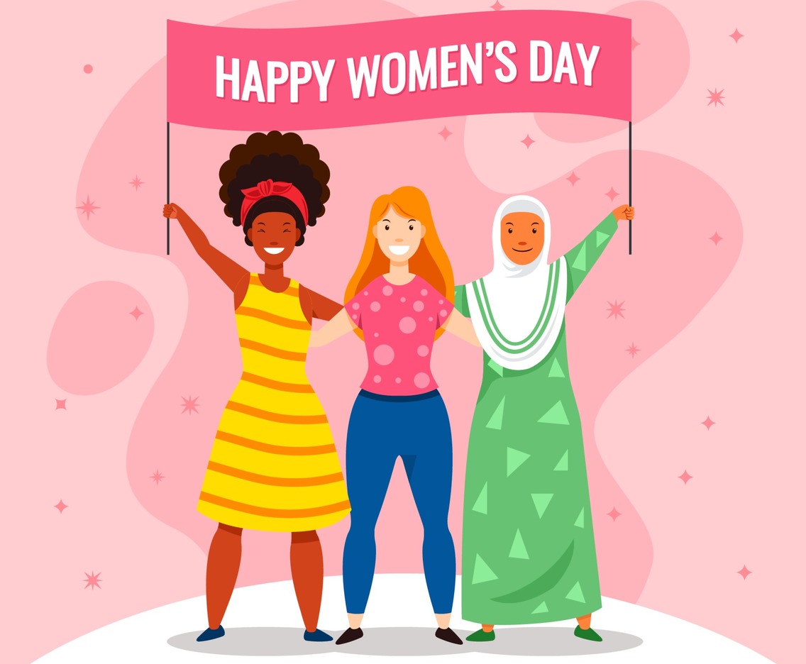 Women's Day Support Each Other Concept