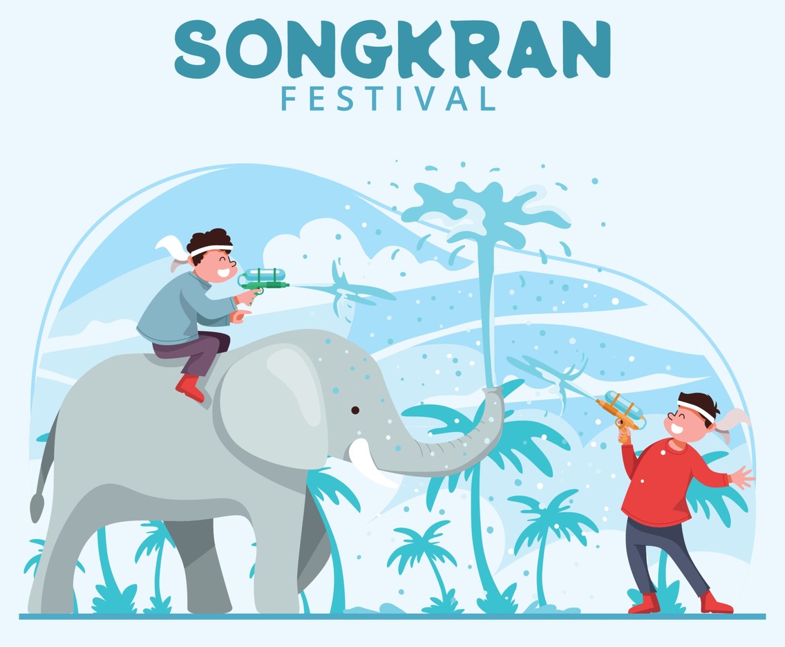 Children Celebrating Songkran Festival