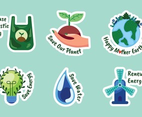 Mother Earth Day Sticker Collection