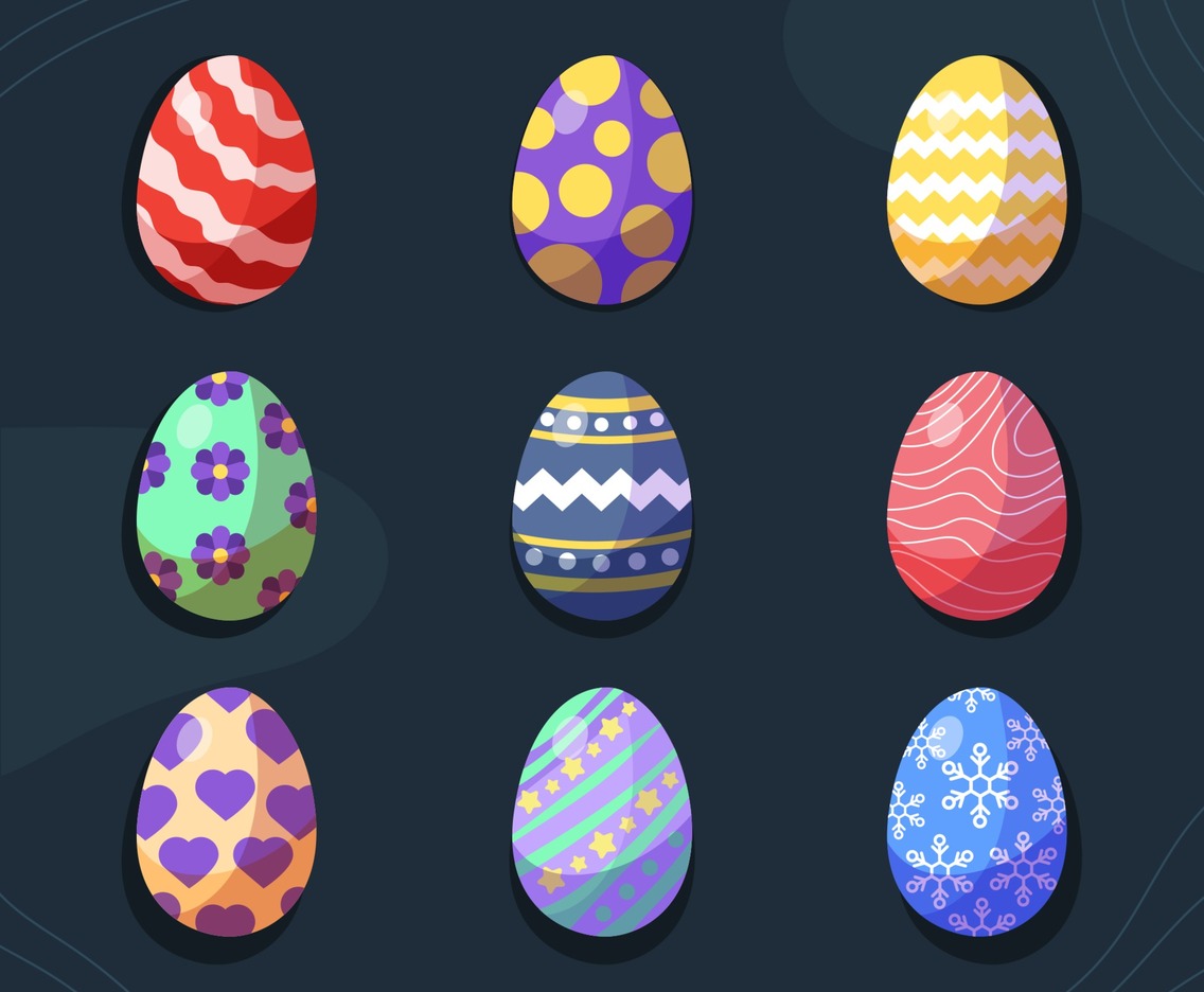 Artsy Colorful Egg for Easter Icon