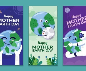 Mother Earth Day Banner Set