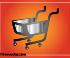 Silver Shopping Cart Graphics