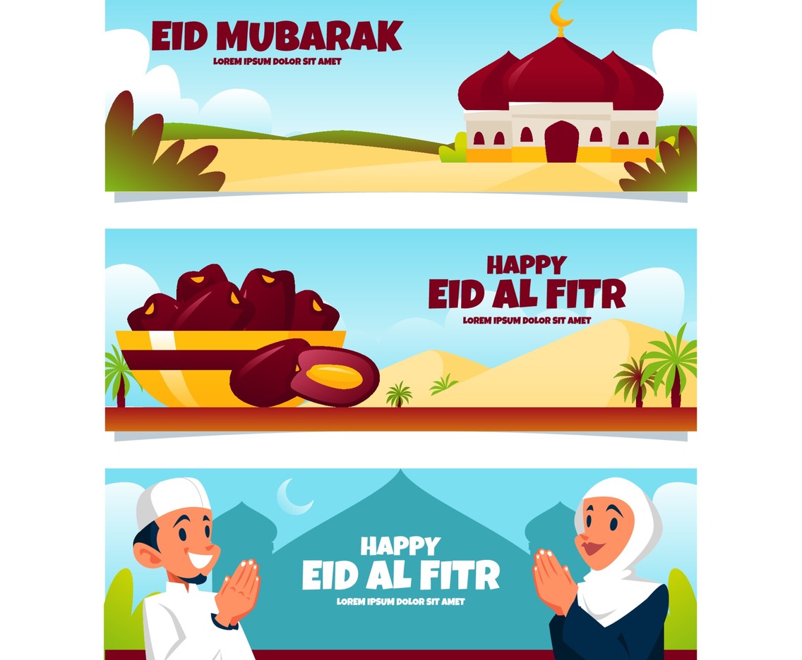 Eid Al Fitr Banner Set