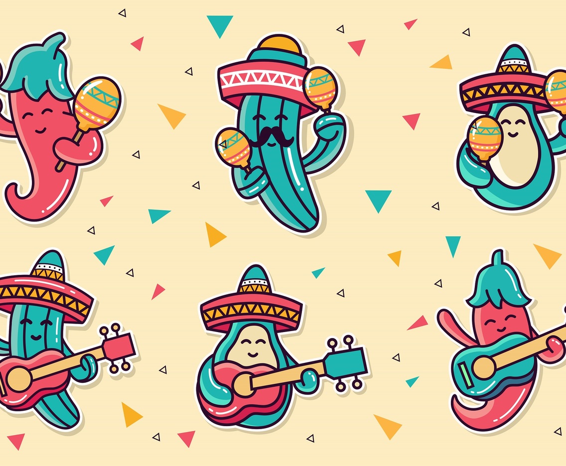 Cinco De Mayo Doodles Character Collection