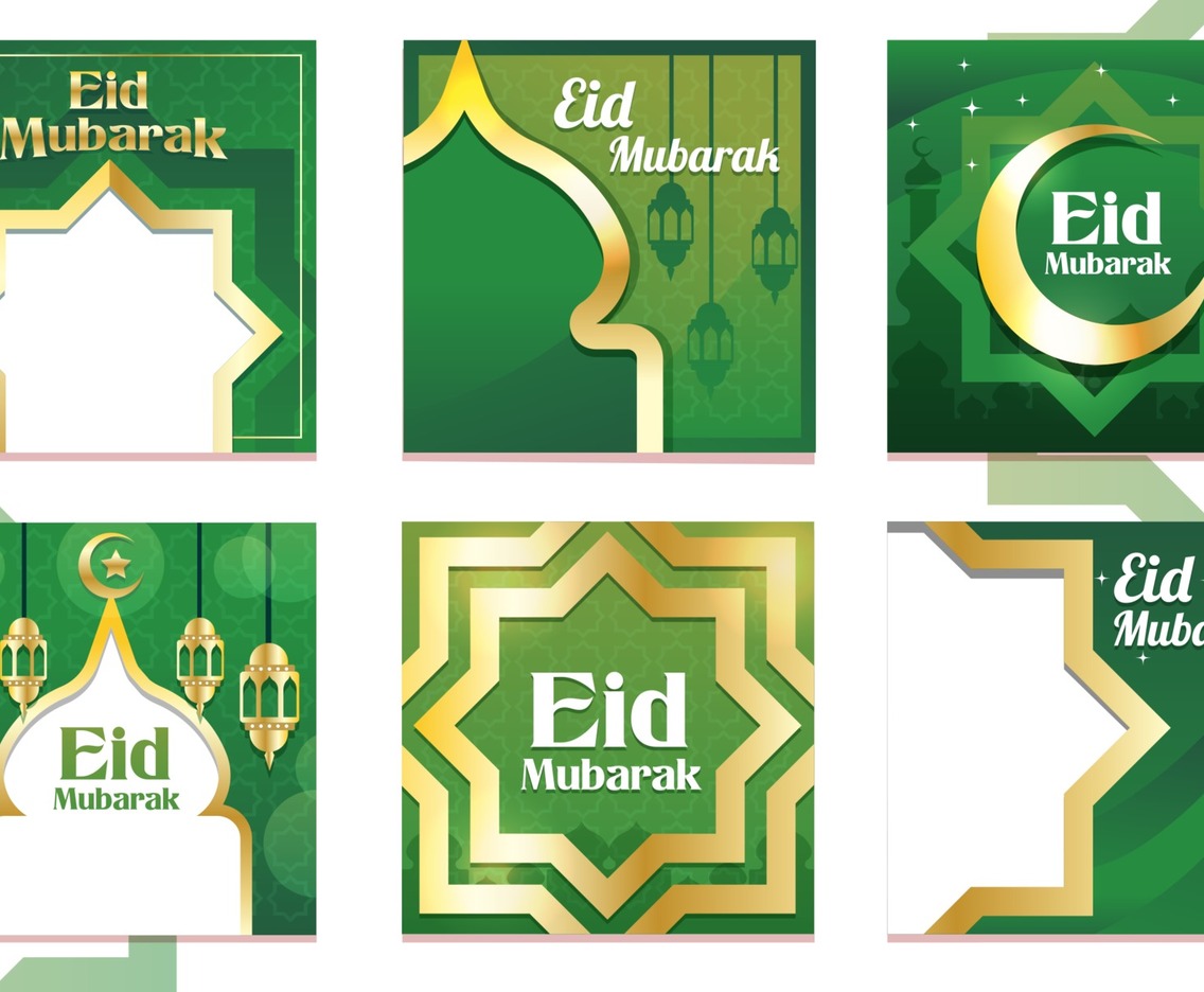 Islamic Eid Mubarak Social Media Post