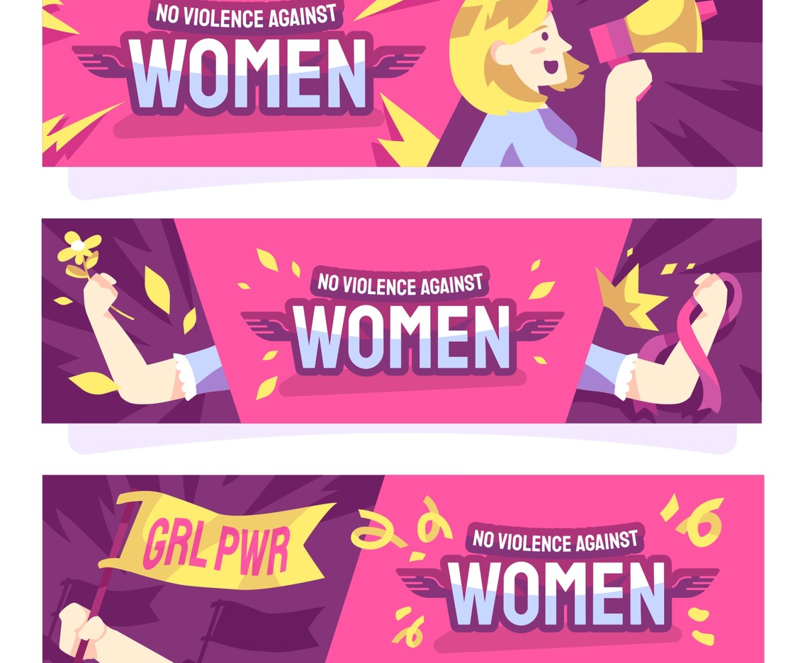No Violence Against Women Banner