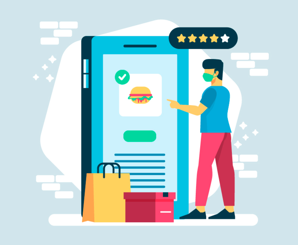 UNTACT Technology with Ordering Food Scene