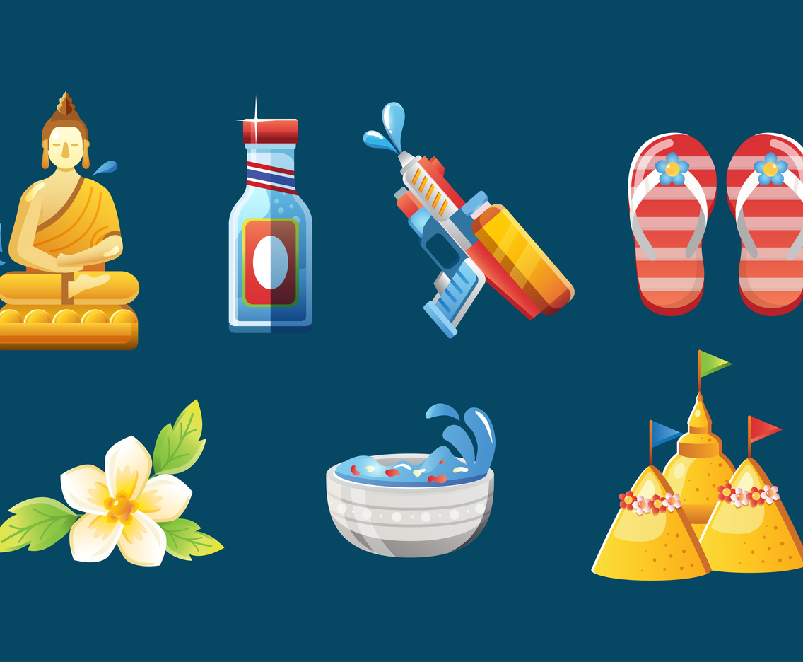 Songkran Festival Sticker Collection