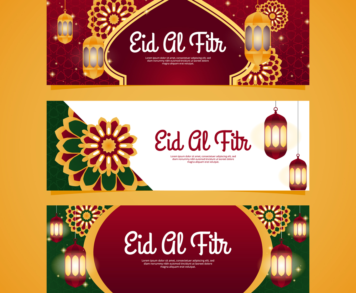Elegant Eid Al Fitr Banner Pack