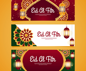Elegant Eid Al Fitr Banner Pack