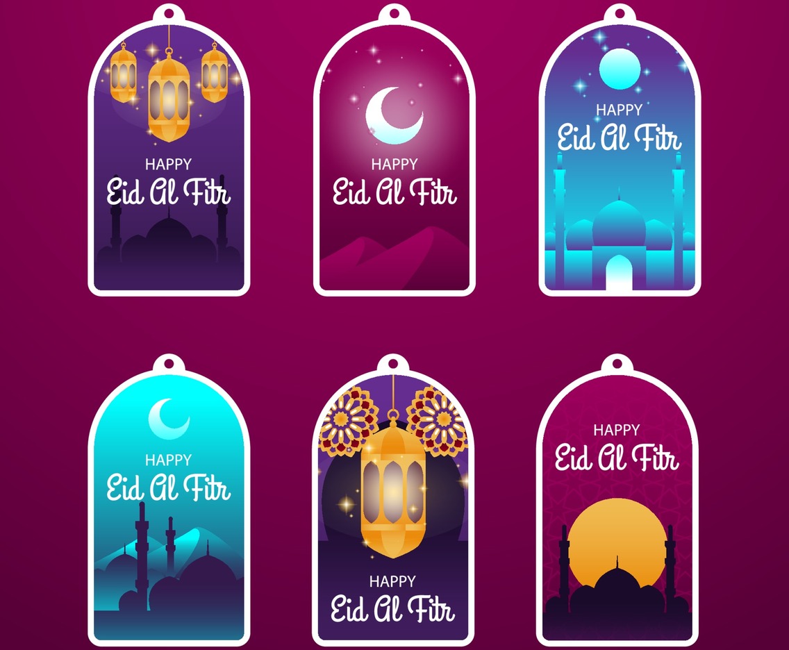 Eid Al Fitr Label Set