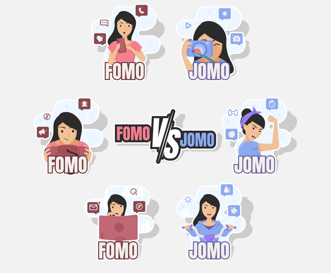 FOMO JOMO Lifestyle Sticker