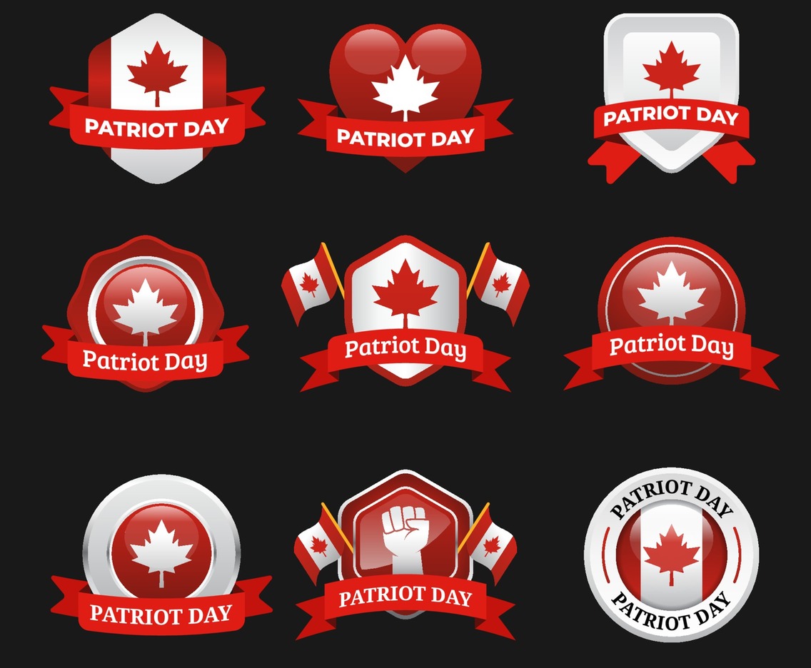 Canada National Patriots Day Stickers