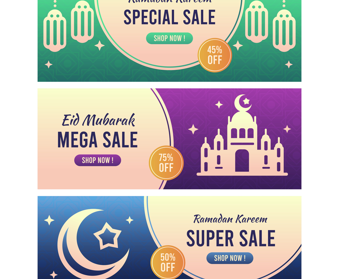 Eid mubarak sale banner collections