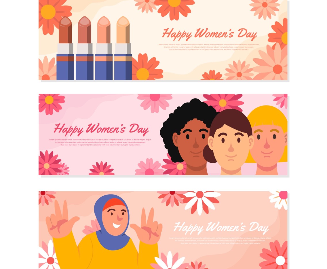 Women's Day Diversity Banner Set