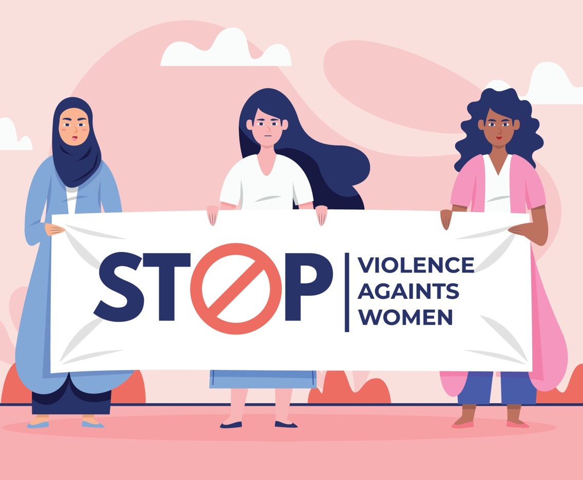 Stop Violence Against Women Concept