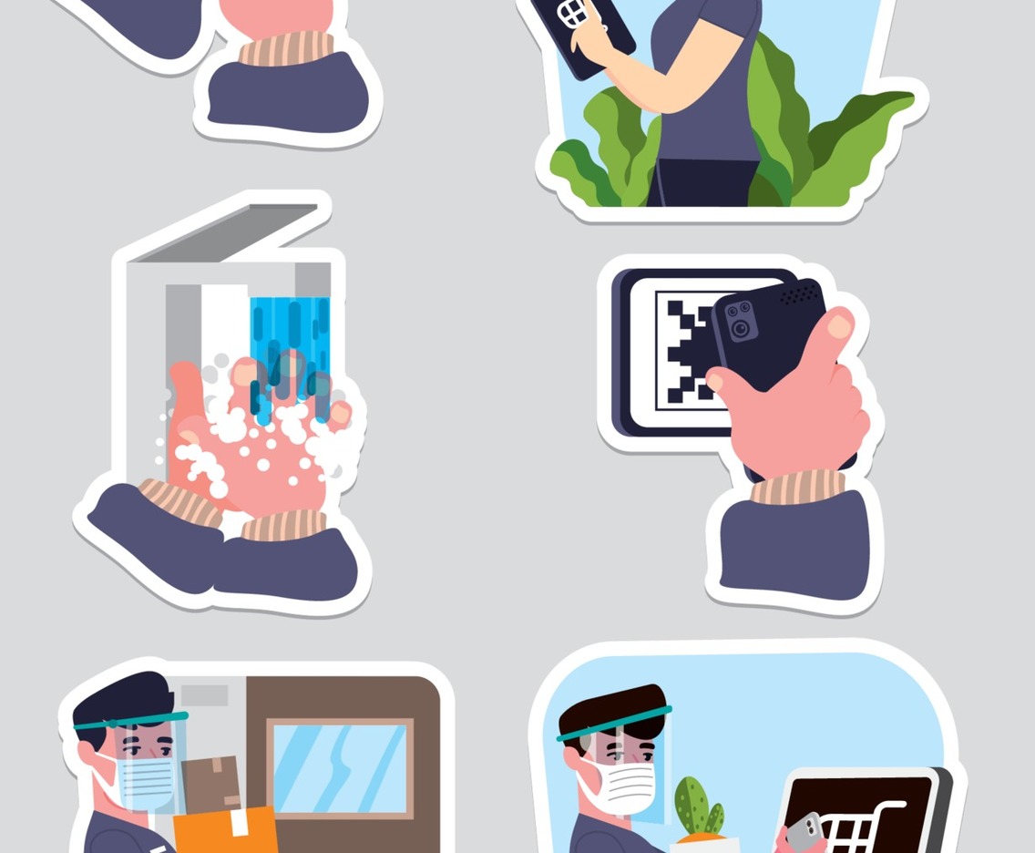 UNTACT Contactless Sticker Set