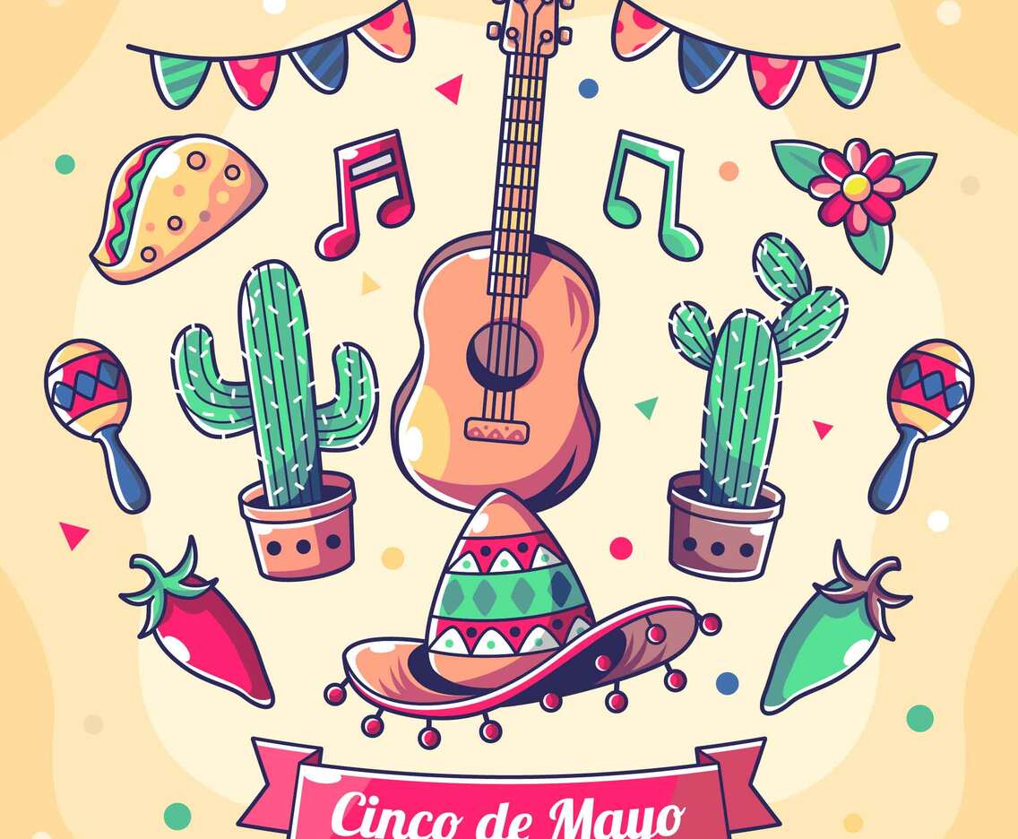 Atribute of Cinco de mayo festival concept