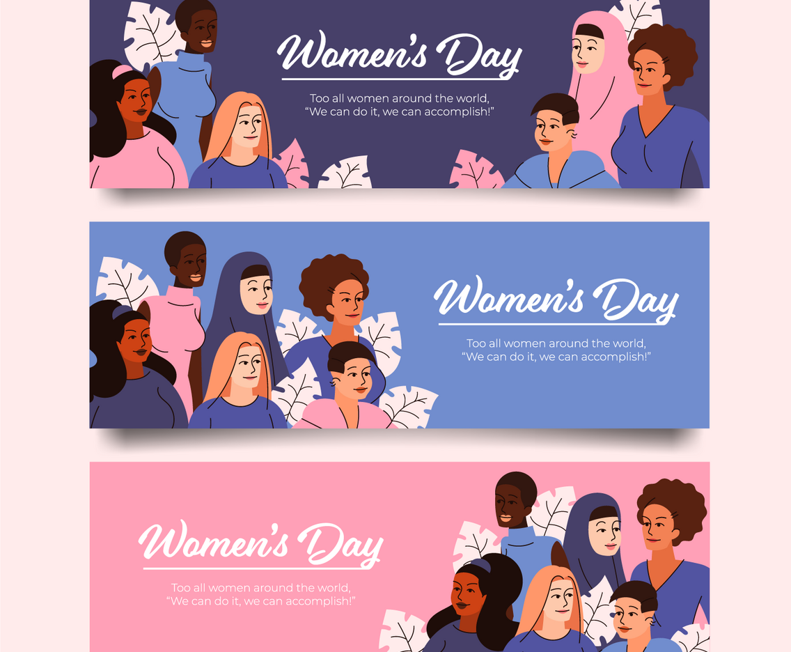 Women's Day Diversity Banner Collection