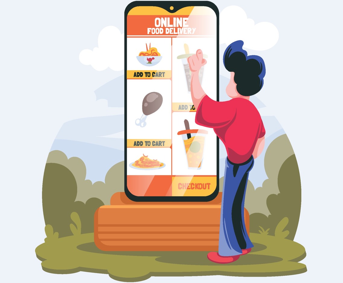 Contactless Ordering Food Concept