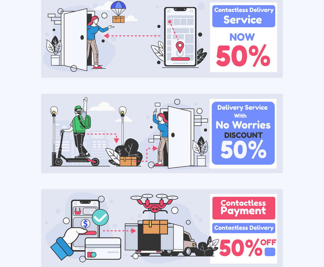 Set of Untact Delivery Service Promotion