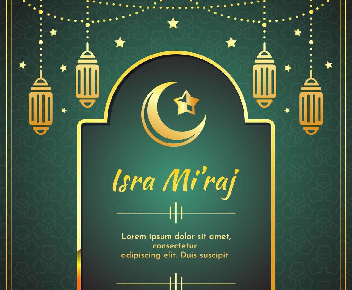 Golden Isra mi'raj concept