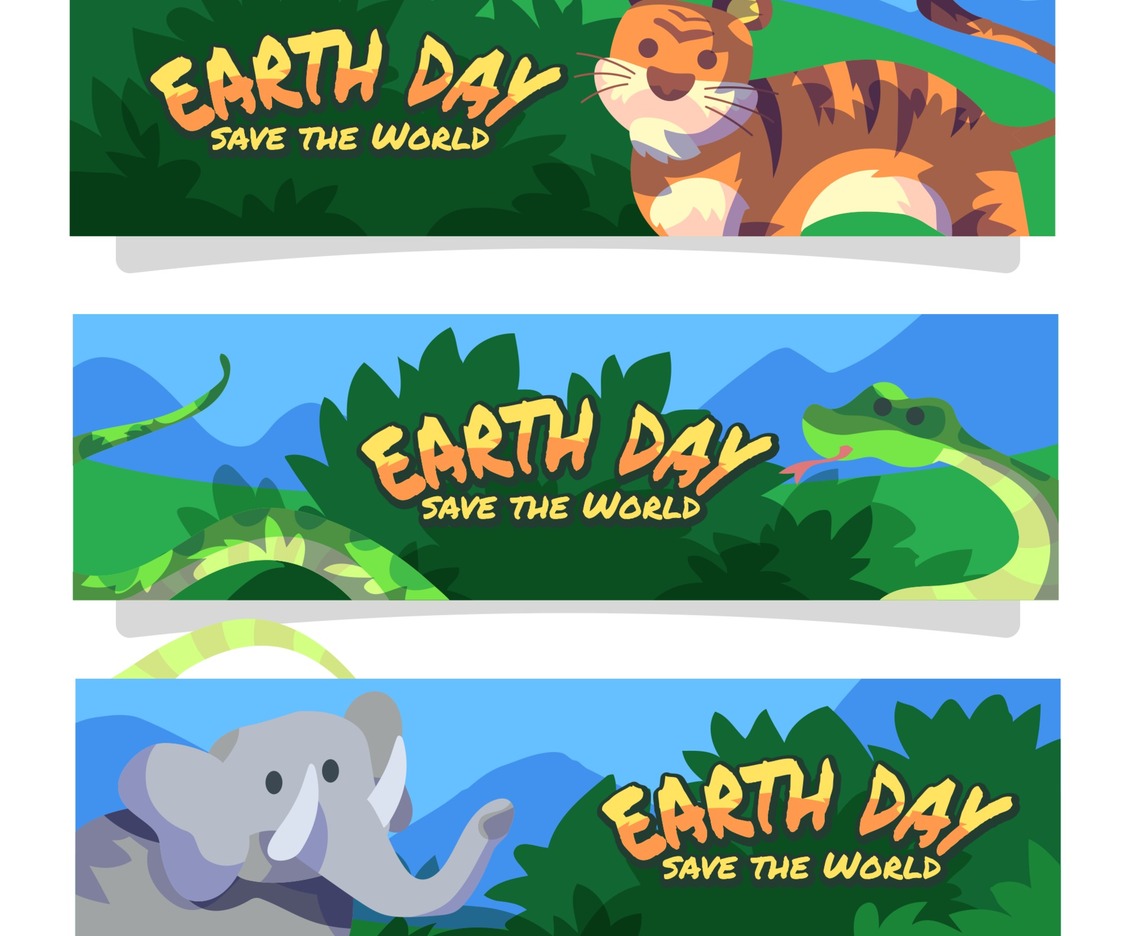 Earth Day Save World Banner